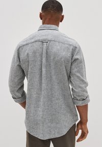 Next LINEN BLEND ROLL SLEEVE SHIRT - Marškiniai - dark blue