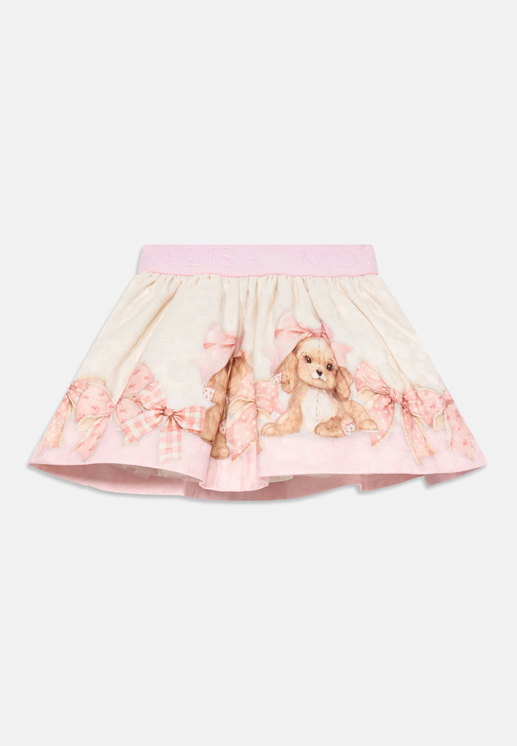 Monnalisa GONNA PUPPY Mini skirt panna/fairytale/white