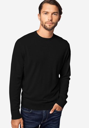 CREW NECK - Strickpullover - black