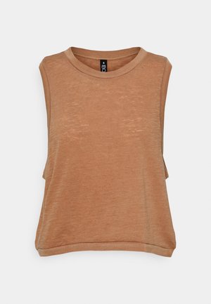 ALL THINGS FABULOUS CROPPED MUSCLE TANK - Top - cashew washed