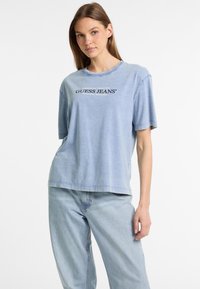 Guess Jeans Tričko s potlačou - himmelblau
