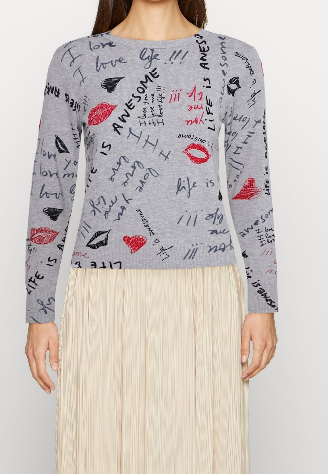 Jupe Desigual Gris - Taille 34 - Occasion Comme Neuve - Style Unique Et Coloré