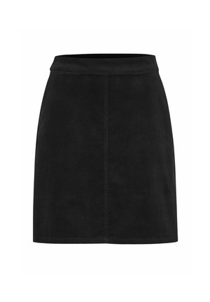 Cellbes of Sweden, SHORT, NARROW STRIPED CORDUROY SKIRT - A-snit nederdel - black