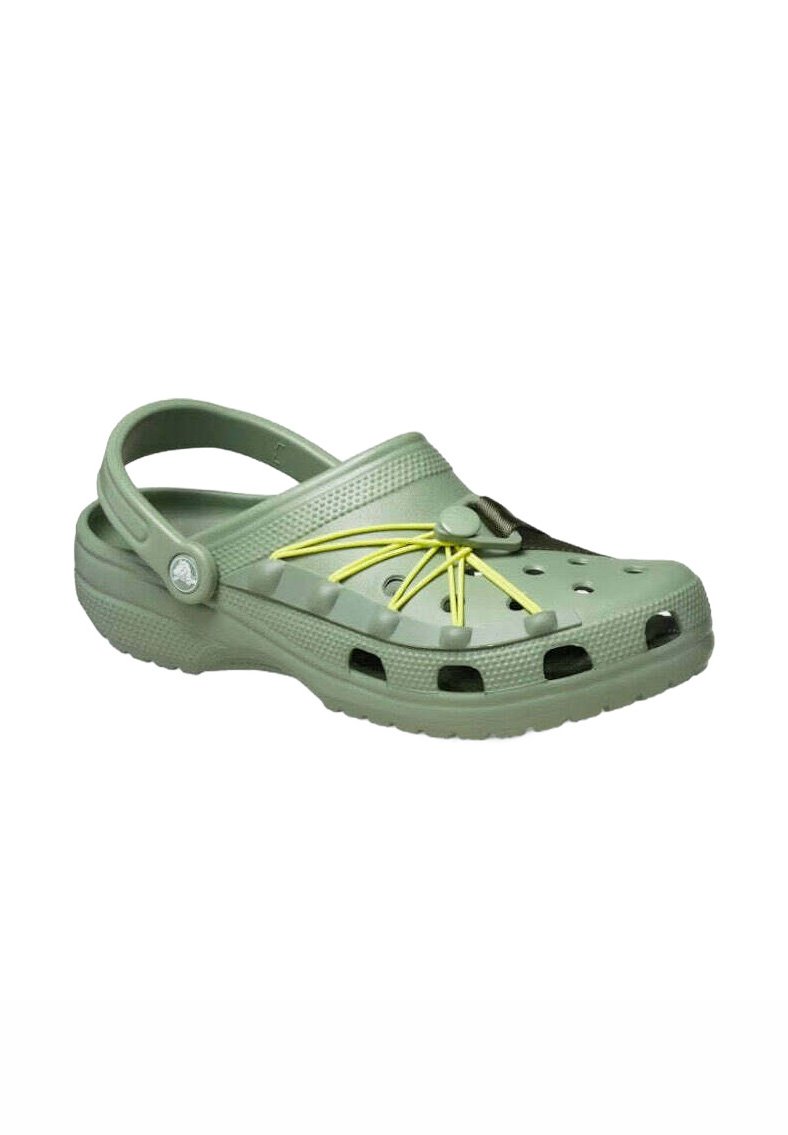 Crocs BUNGEE - Mules - gr/vert - ZALANDO.FR