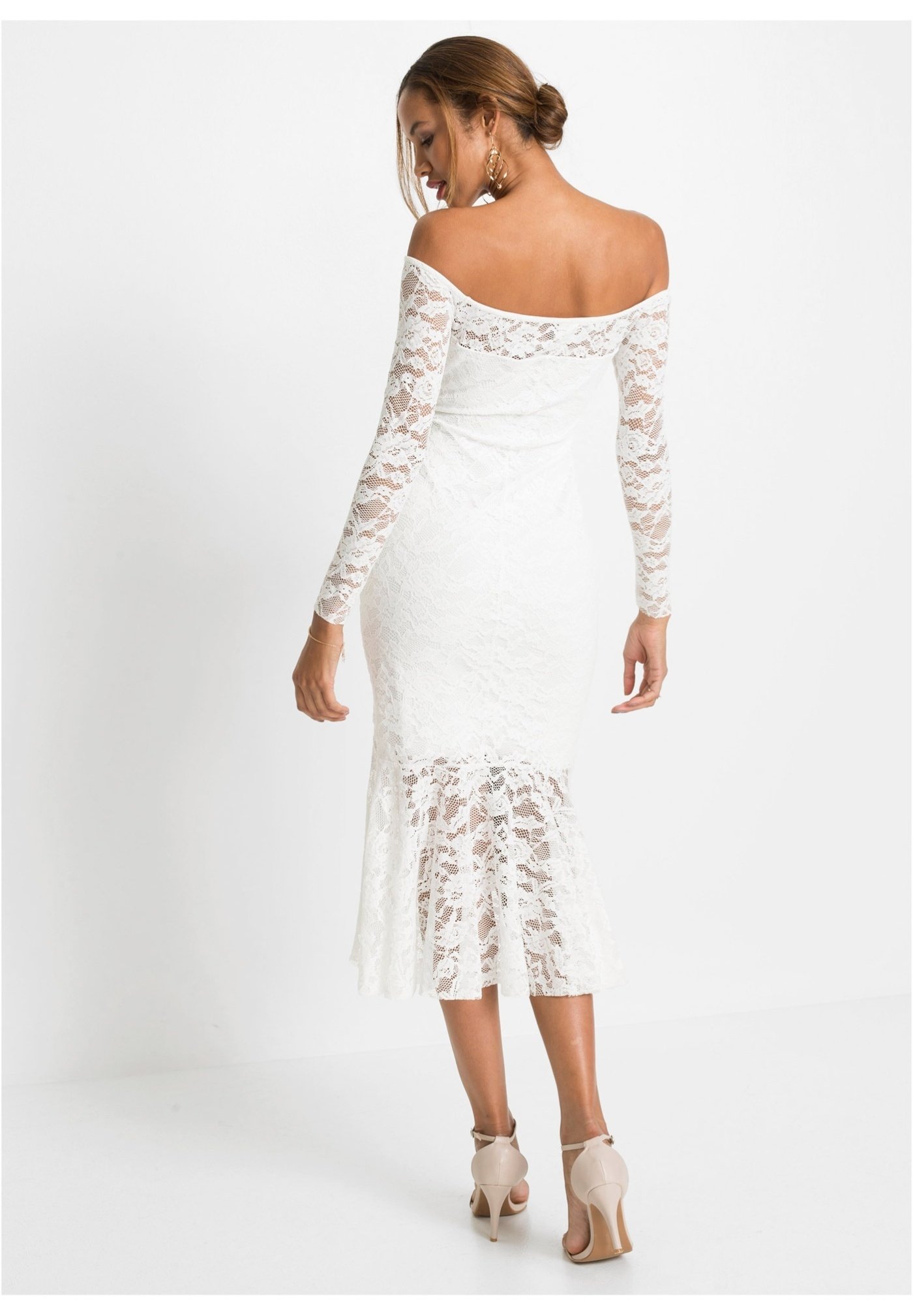 bonprix Abito da sera - weiß/bianco - Zalando