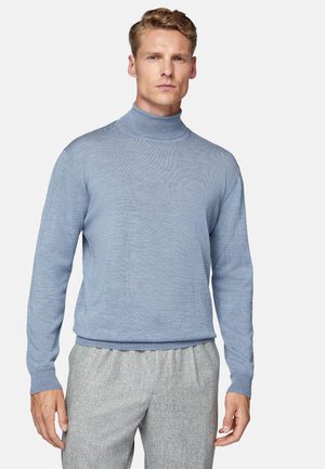 POLO NECK - Strickpullover - light blue