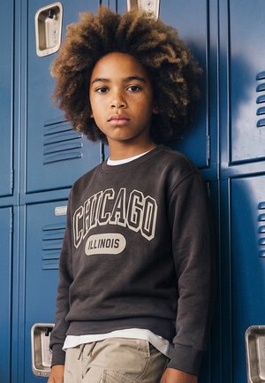 MINOTI RIBBED CREW NECK - Sweatshirt - gunmetal