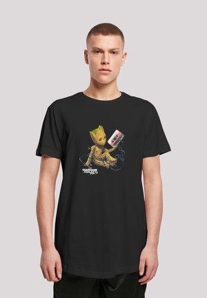 MARVEL GUARDIANS OF THE GALAXY VOL GROOT TAPE  PREMIUM SUPERHE - Print T-shirt - black