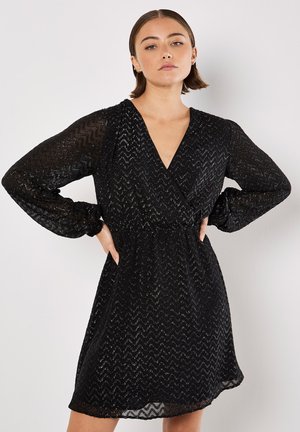 CHEVRON SHIMMER  - Cocktailkleid/festliches Kleid - black