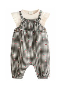 REGULAR FIT - SHORT SLEEVE AND SET - T-shirt basique - black white gingham cherry