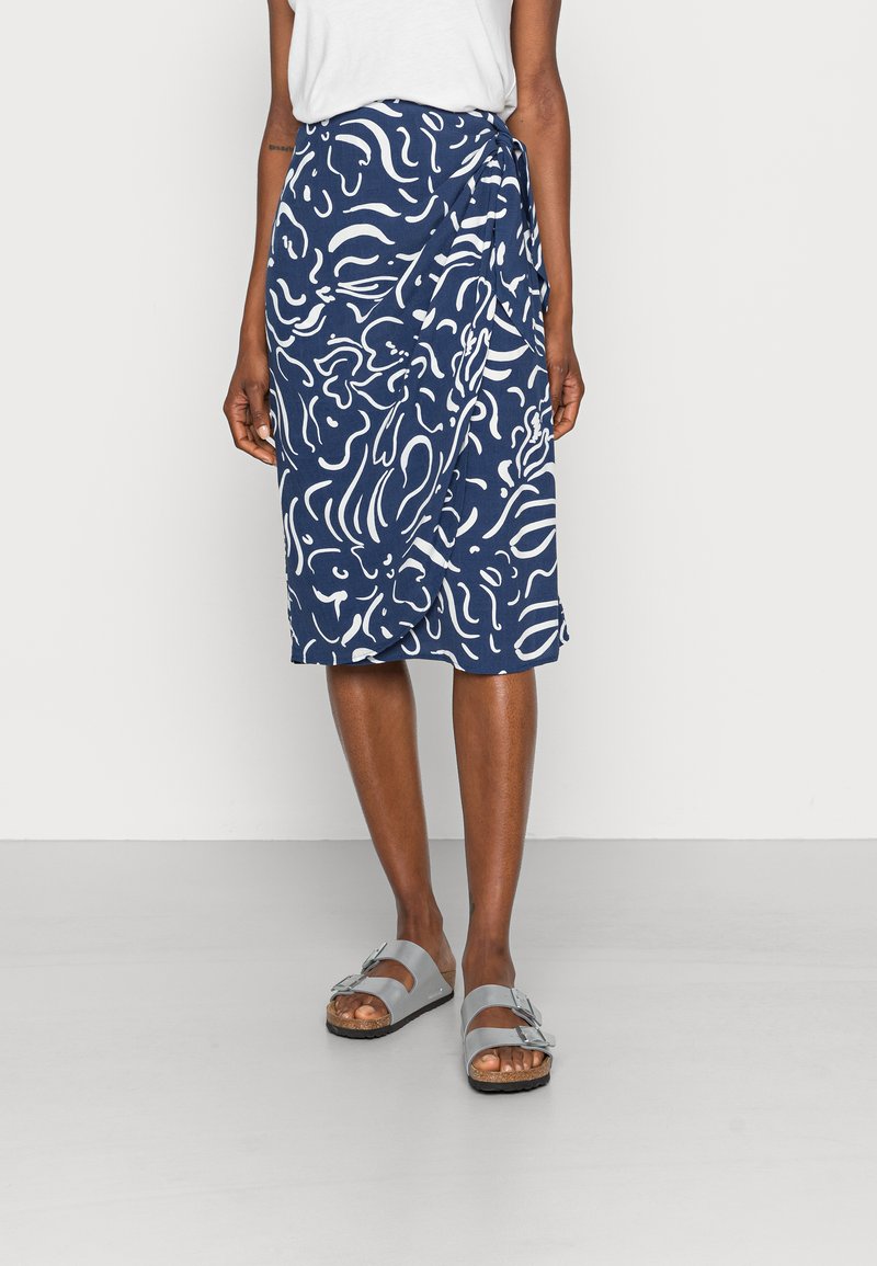 Damen Jeansröcke | Re.draft SKIRT CREPE WITH SLITWickelrockdeep blue/dunkelblau - LH91888 Damen Jeansröcke | Re.draft SKIRT CREPE WITH SLITWickelrockdeep blue/dunkelblau - LH91888