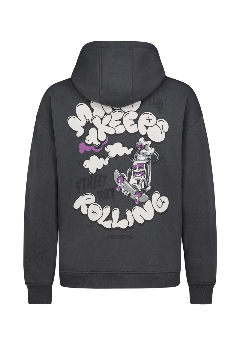 Produktbild von Damen Hoodie Mit Kapuze, Stahlgrau, XS