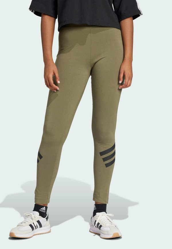 FUTURE ICON 3-STRIPES - Leggings - olive strata
