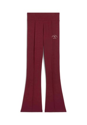 CLASS FLARED - Pantalon classique - ruby shimmer