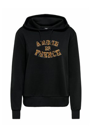 ONLY, HOODIE ONLMAIA SWEATSHIRT - Jersey con capucha - black