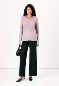 VILA VIRIL L/S V-NECK TOP - Džemperis - toadstool
