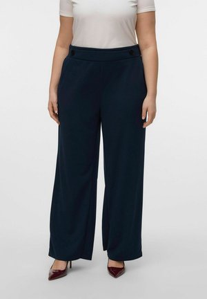 Vero Moda Curve Wide-leg VMCLIVA High rise - Pantalon classique - navy blazer