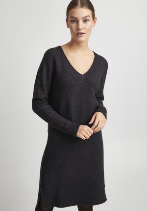 OXIda - Svetríkové šaty - dark grey melange