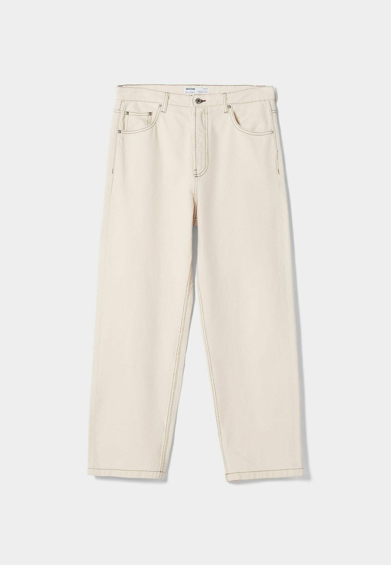 Bershka Straight leg jeans beige Bershka Straight leg jeans beige