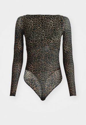 Hunkemöller TARA LEOPARD - Body - caviar