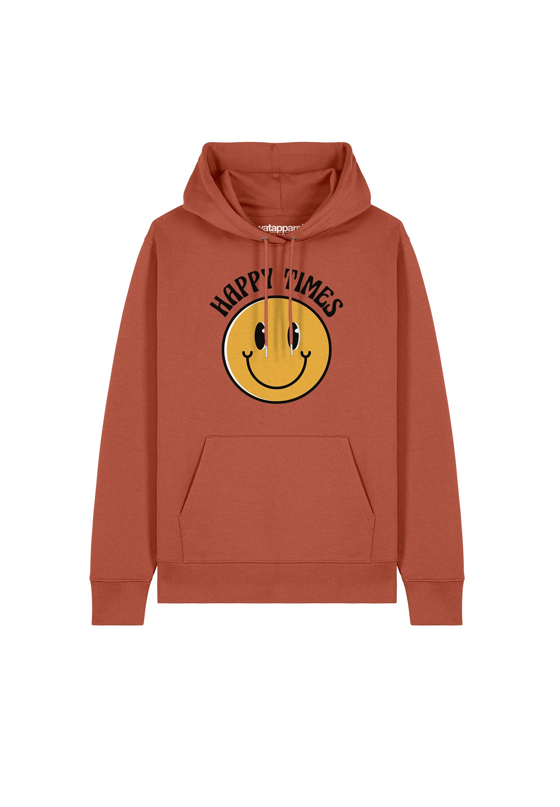 watapparel HAPPY TIMES SMILEY EMOJI - Hoodie - bubble pink/light
