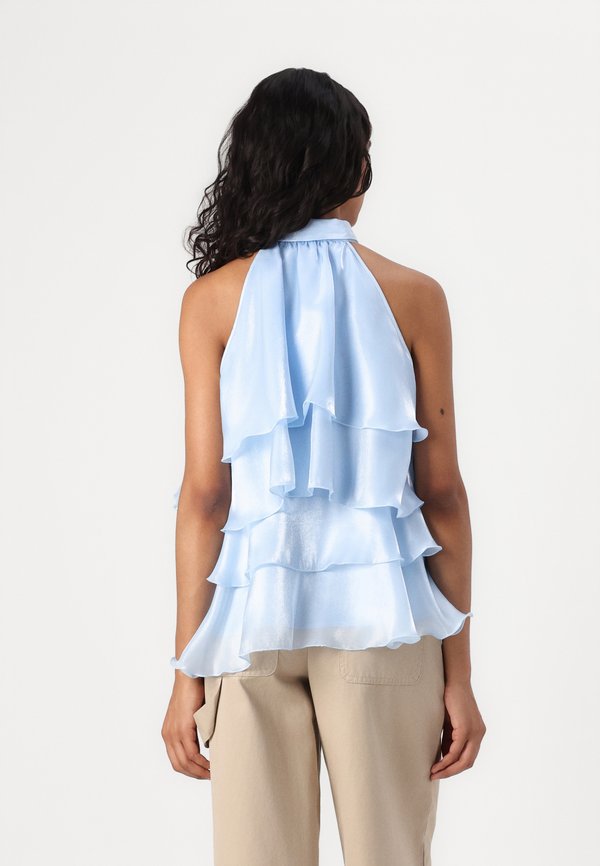 YASELOISE SHINY HALTER NECK - Blouse - clear sky3