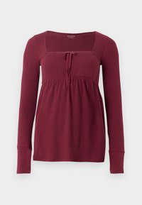 TRIM BABYDOLL  - Long sleeved top - dark red