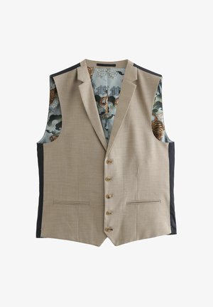 TEXTURED - REGULAR FIT - Chaleco de traje - neutral