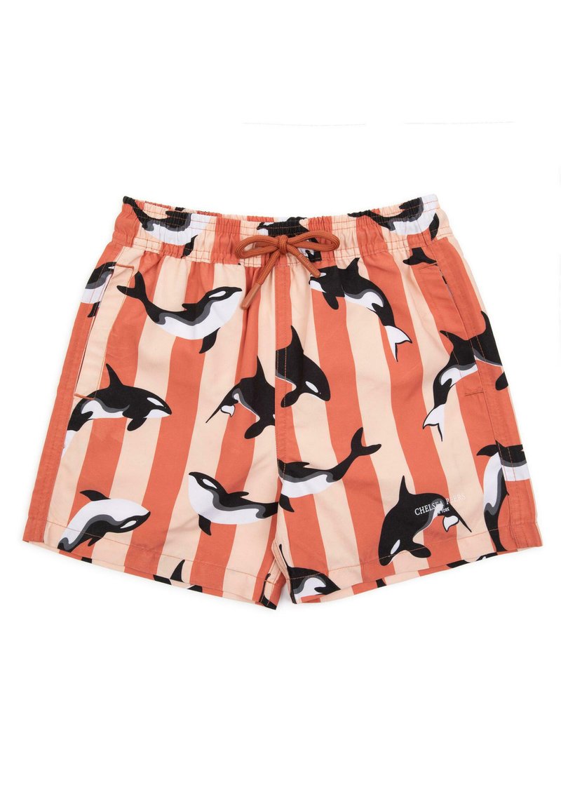 Chelsea Peers ORCA STRIPES DRAWCORD Shorts da mare orange/arancione
