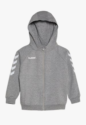Sweater met rits - grey melange