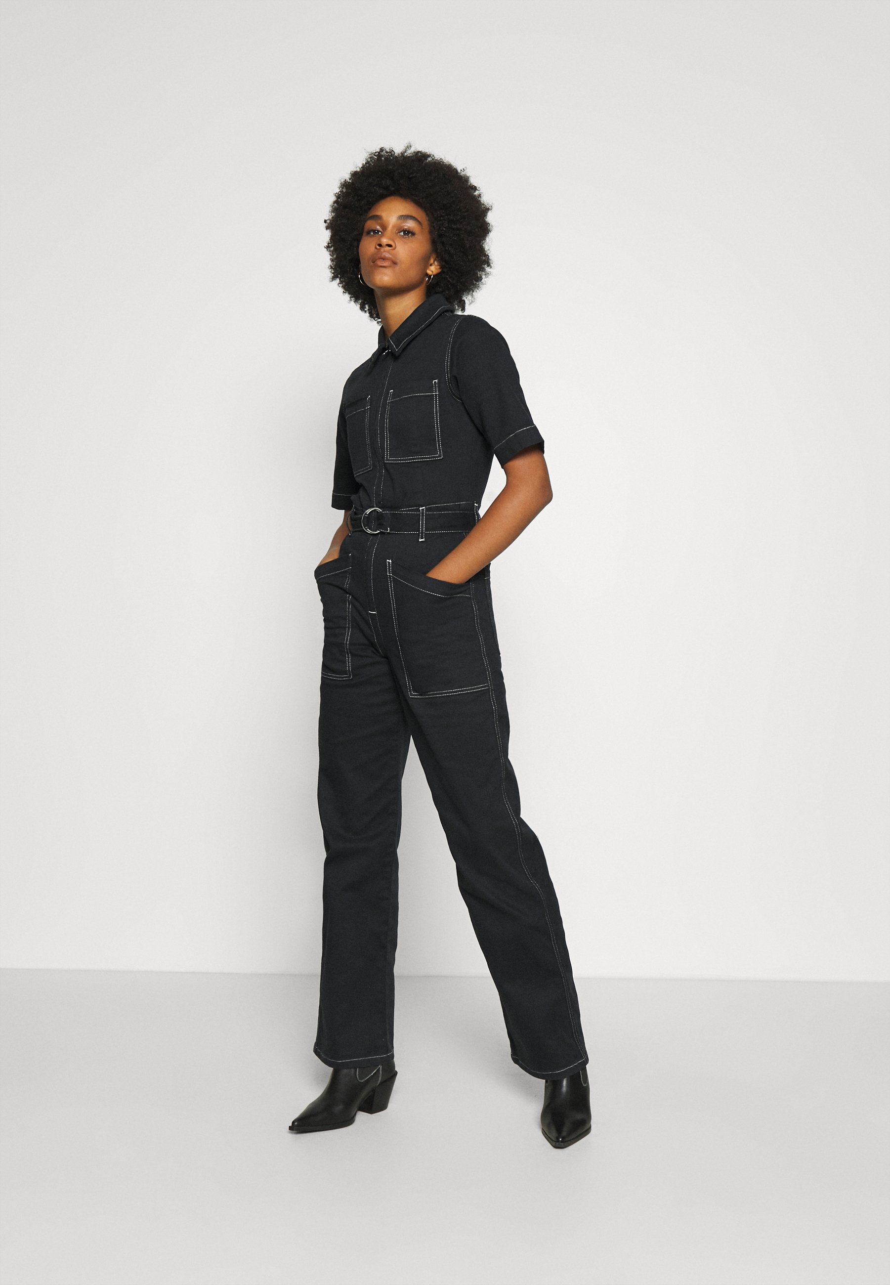 urban outfitters jean jumpsuit