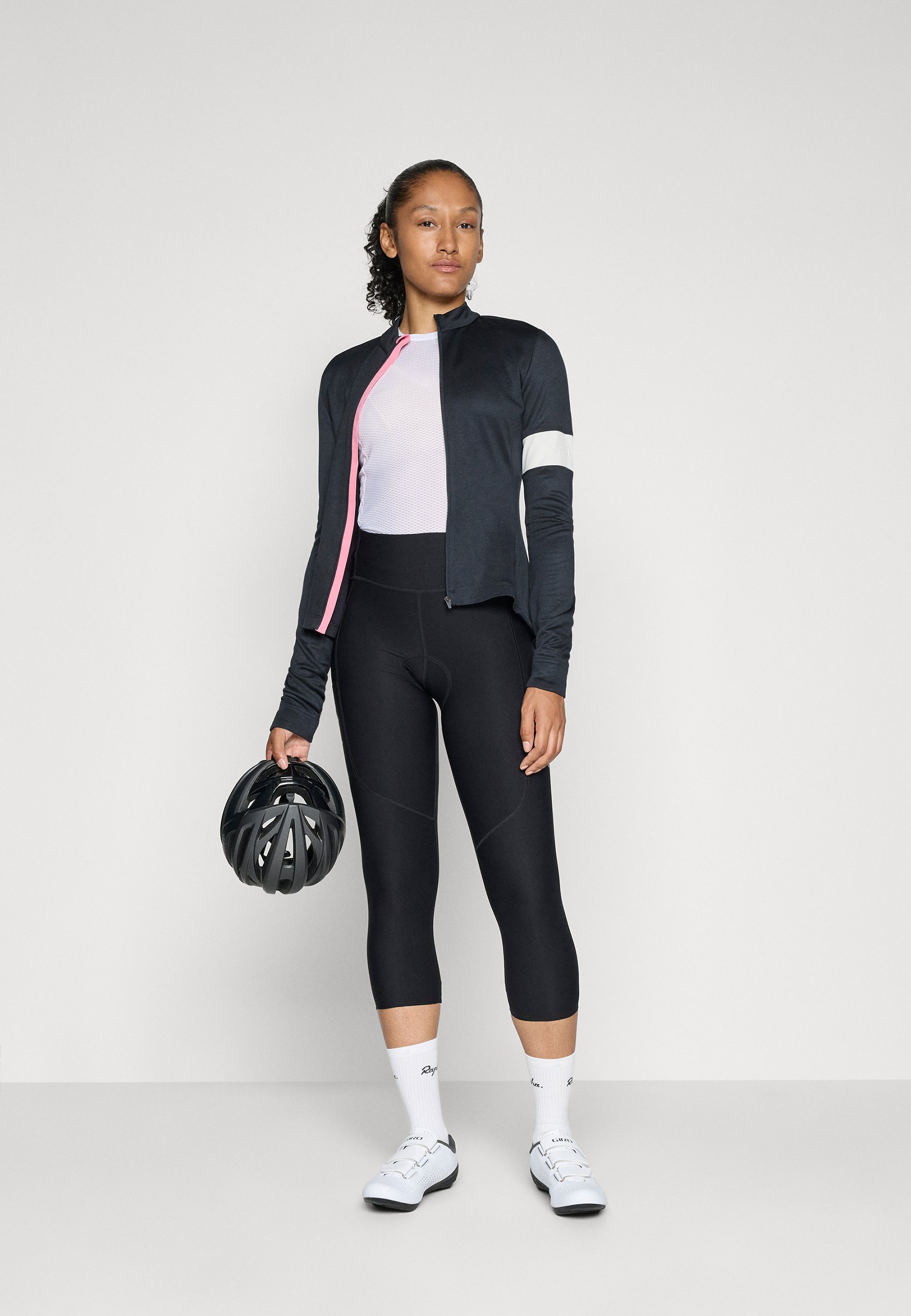 Rapha WOMENS 3/4 - Bib tights - black/white/black - Zalando.co.uk