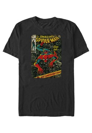 SPIDER-MAN CLASSIC SPIDEY FRONT COVER - Triko s potiskem - black