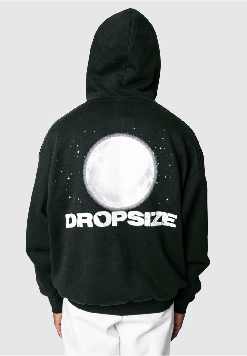 Dropsize - OVERSIZE MOON DESIGN  - Felpa con cappuccio - washedblack, Ingrandire