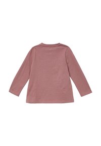 Langsleeve shirt in mauve, gemaakt van zacht materiaal. Heeft een ronde halslijn en een rechte zoom, zonder duidelijke patronen of accenten.