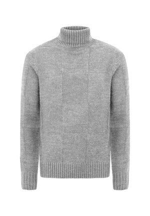 Striktrøje - grey checkered