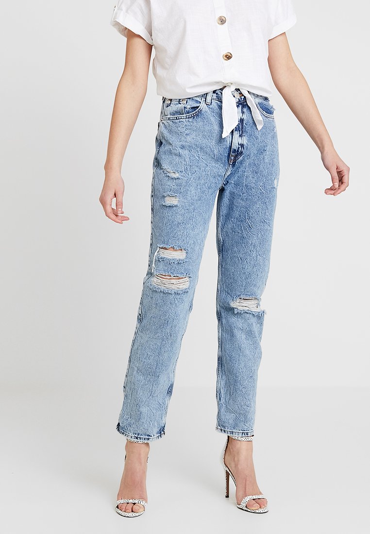 River Island Jeans relaxed fit mid acid Zalando.no Missguided STONEWASH RAW HEM - Jeans Tapered Fit - denim blue