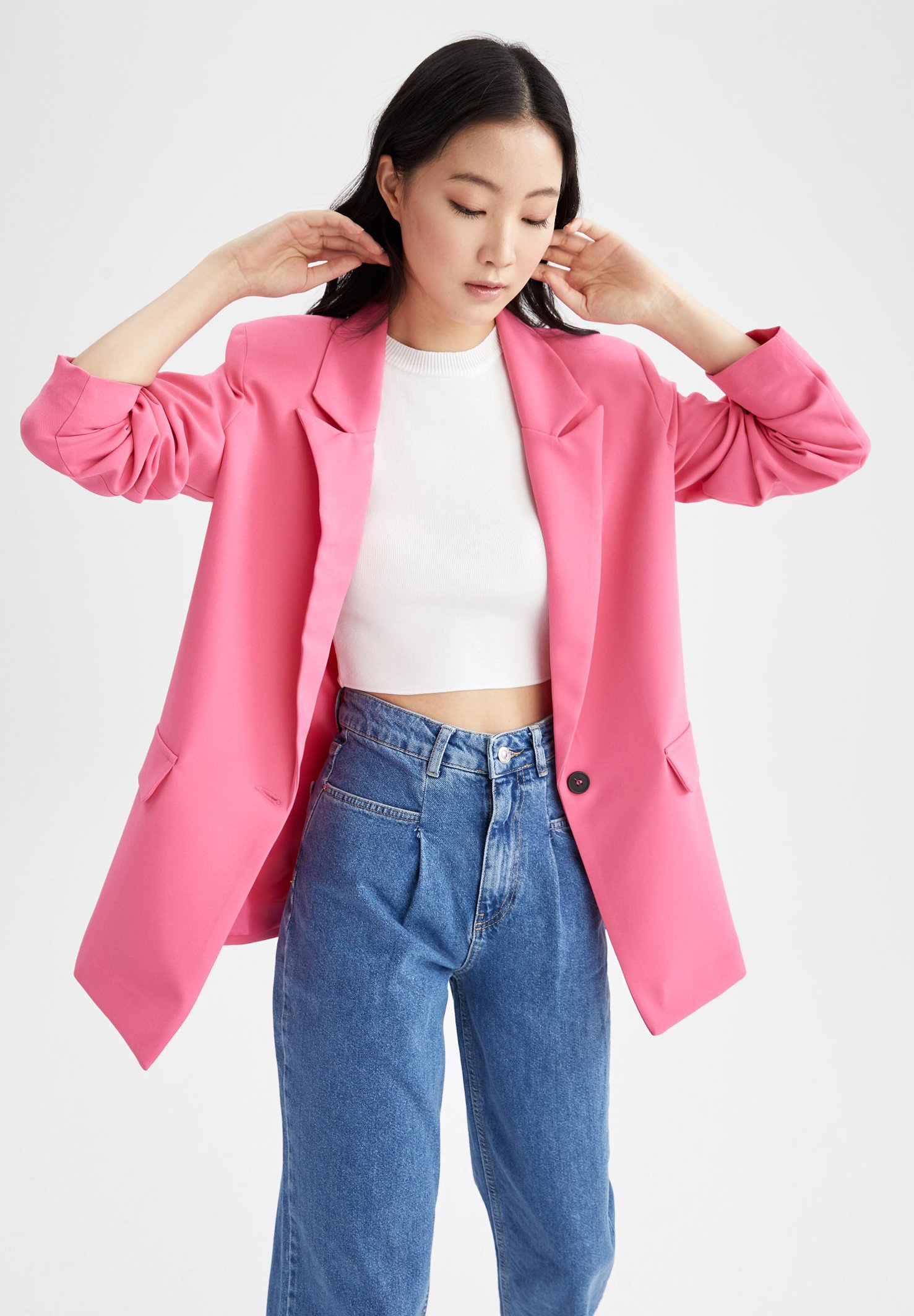 DeFacto LOOSE FIT - Short coat - pink 