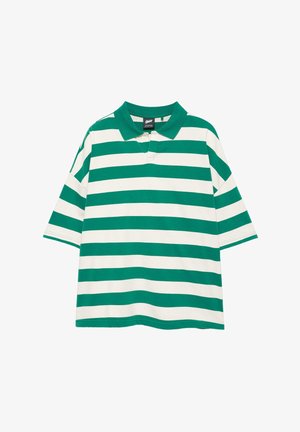 PULL&BEAR, STRIPED POLO SHIRT - Polo - green