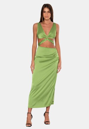 OW Collection Lou Cut Out - Maxi-jurk - green