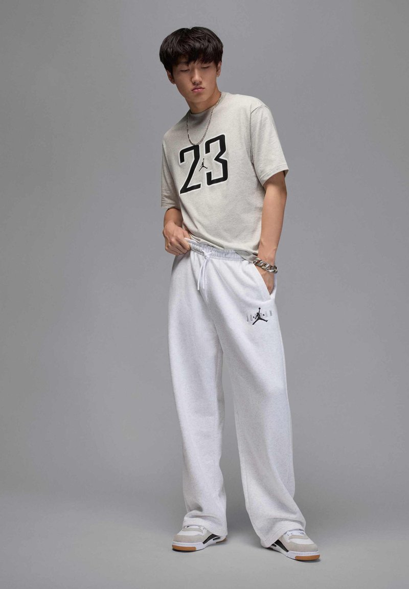 Jordan T-shirt print grijs gemêleerd