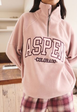 Next, REGULAR FIT - HALF ZIP - Felpa in pile - pink aspen