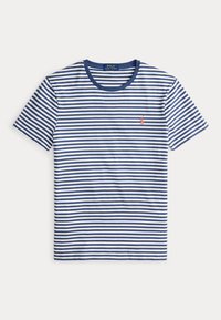 CUSTOM SLIM FIT STRIPED JERSEY 
 - T-Shirt print - old royal/white