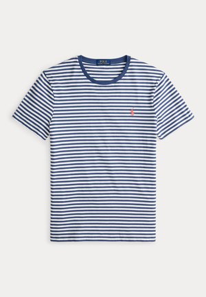 CUSTOM SLIM FIT STRIPED JERSEY 
 - T-shirt med print - old royal/white