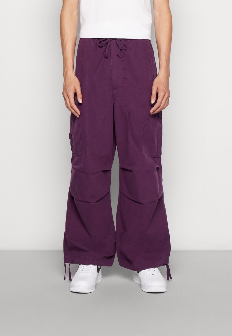 Jaded London OVERSIZED PARACHUTE PANTS Cargo trousers dark purple