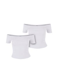 OFF SHOULDER  TEE 2-PACK - T-shirts - white white
