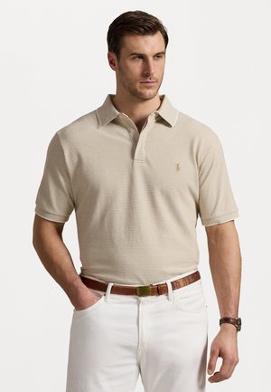 SHORT SLEEVE - Poloskjorter - classic khaki/white