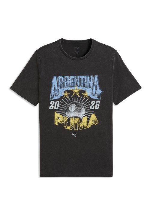 PUMA FANPACK 90S TEE ITALY - Print T-shirt - black-team light blue — photo 4