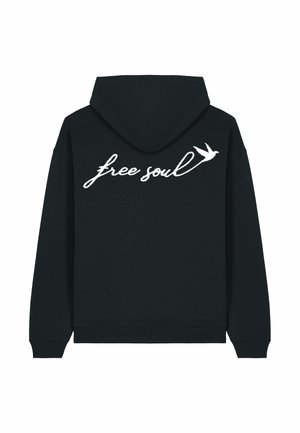 FREE SOUL EMBROIDERY UNISEX OVERSIZE  - Hoodie - black