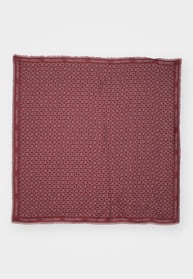 Calvin Klein MONOGRAM SCARF 130x130 - Skjerf - biking red